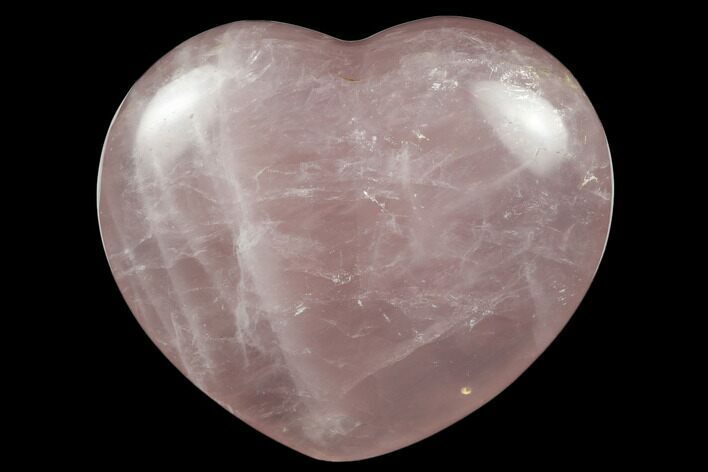 Polished Rose Quartz Heart - Madagascar #184067